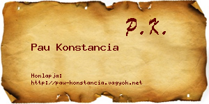 Pau Konstancia névjegykártya